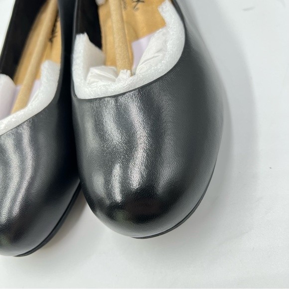 6.5W 6.5 WIDE WIDTH Softwalk Women's Sonoma Black Leather Ballet Flats Shoes NEW - Picture 5 of 15